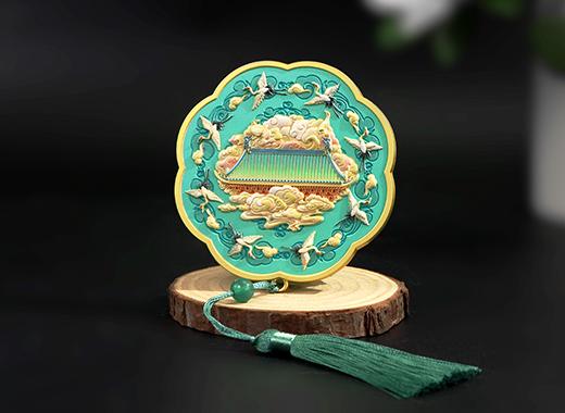 遼博瑞鶴圖文創(chuàng)隨身鏡案例